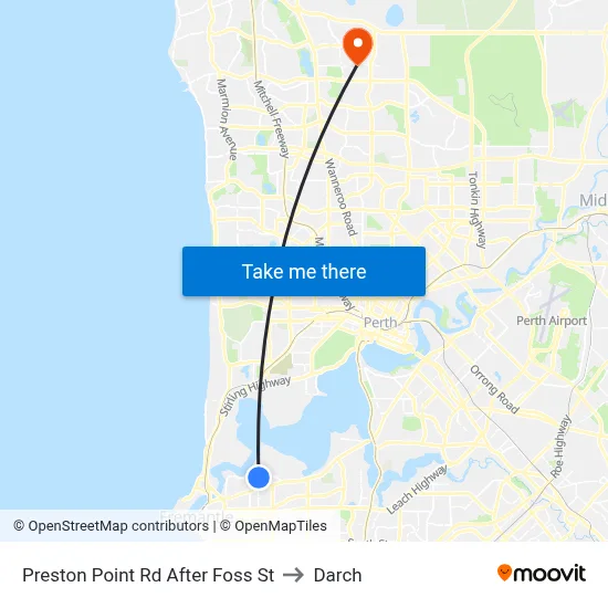 Preston Point Rd After Foss St to Darch map