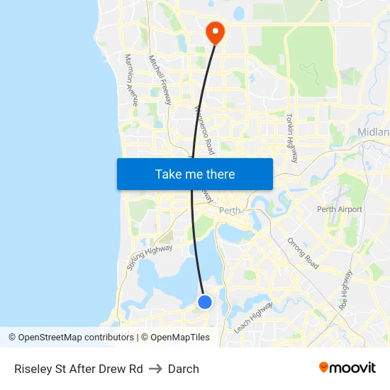 Riseley St After Drew Rd to Darch map