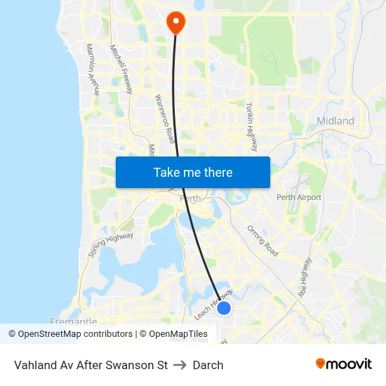 Vahland Av After Swanson St to Darch map
