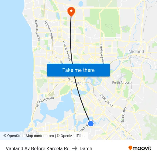 Vahland Av Before Kareela Rd to Darch map