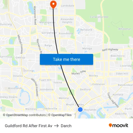Guildford Rd After First Av to Darch map