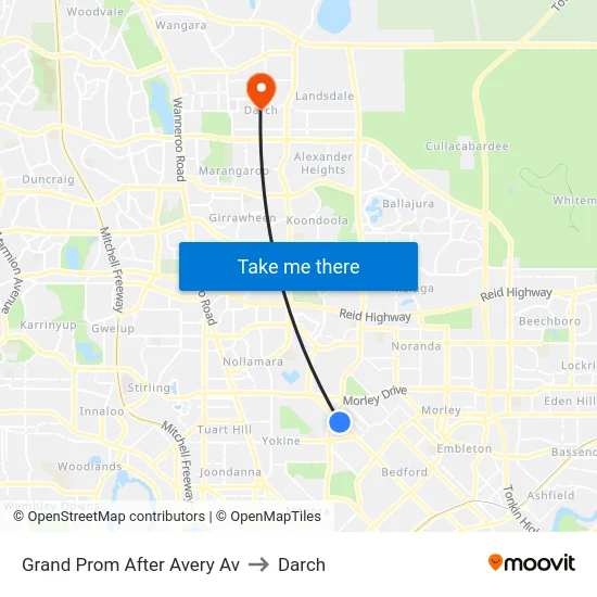 Grand Prom After Avery Av to Darch map