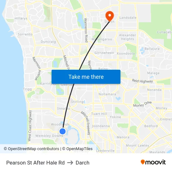 Pearson St After Hale Rd to Darch map