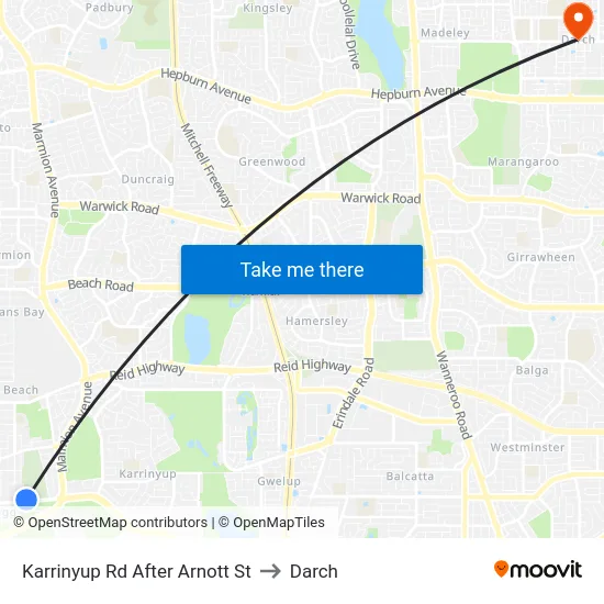 Karrinyup Rd After Arnott St to Darch map