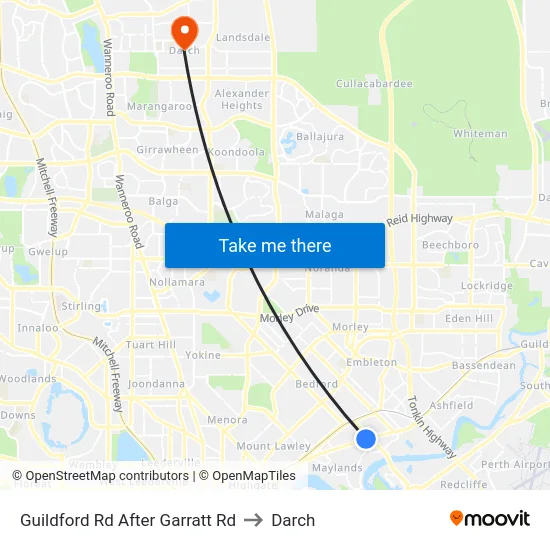 Guildford Rd After Garratt Rd to Darch map