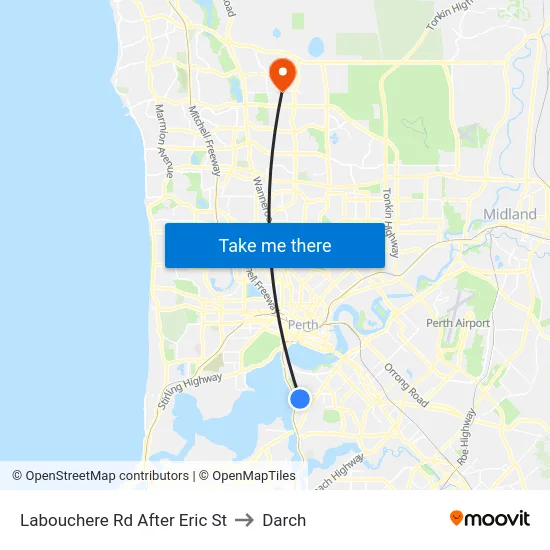 Labouchere Rd After Eric St to Darch map