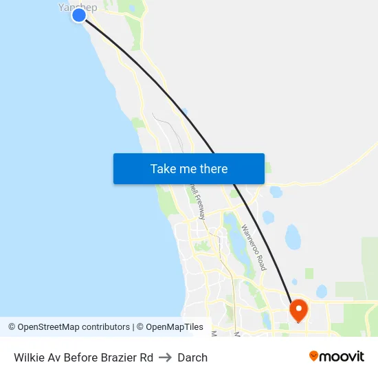 Wilkie Av Before Brazier Rd to Darch map