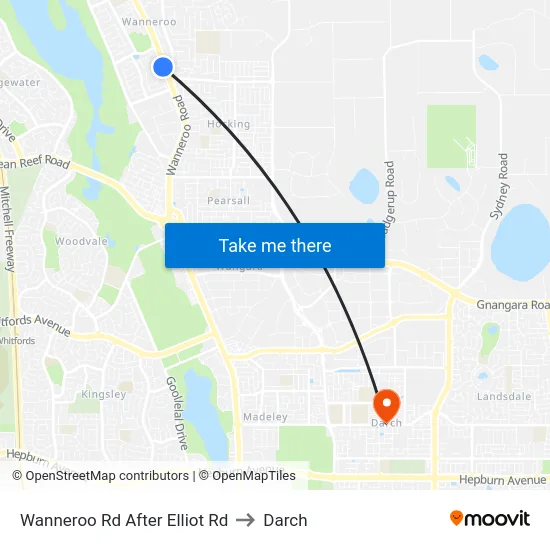 Wanneroo Rd After Elliot Rd to Darch map