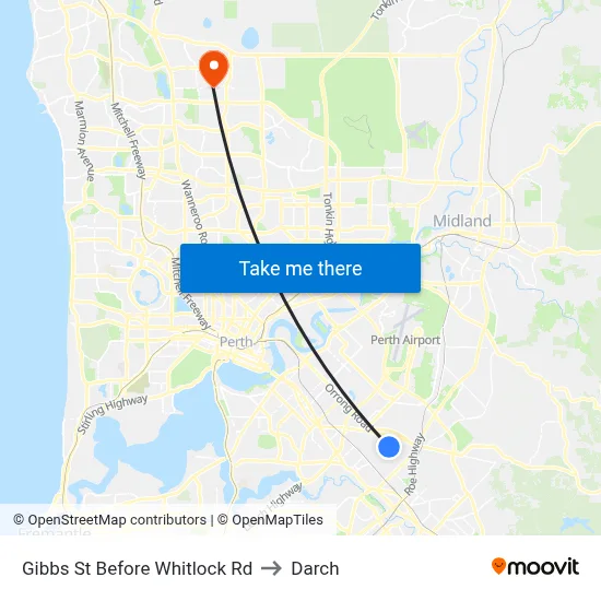 Gibbs St Before Whitlock Rd to Darch map