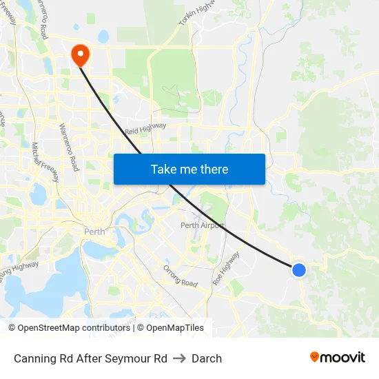Canning Rd After Seymour Rd to Darch map