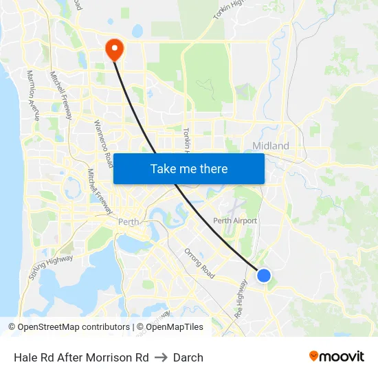 Hale Rd After Morrison Rd to Darch map