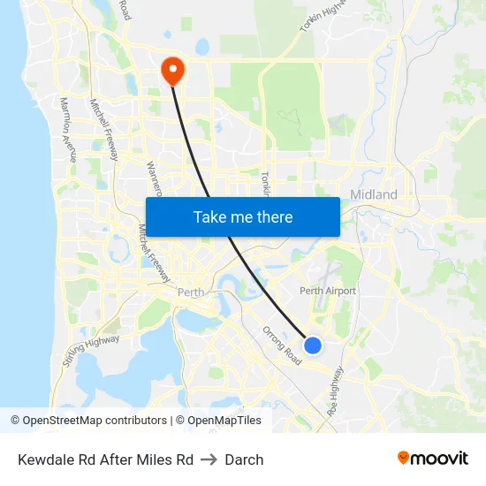 Kewdale Rd After Miles Rd to Darch map