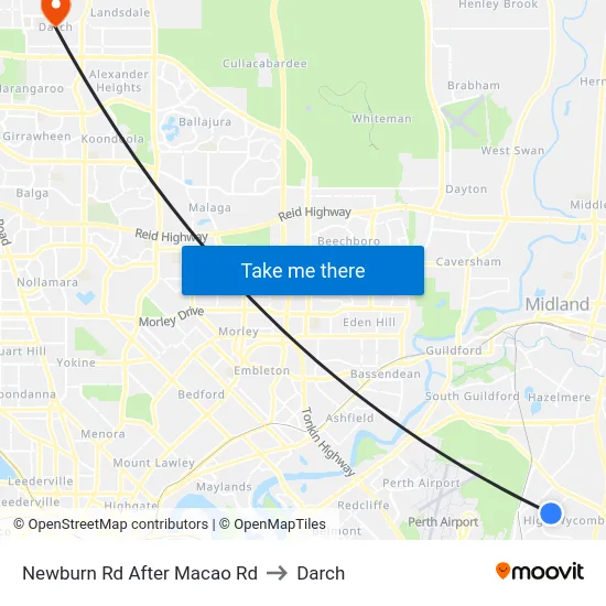 Newburn Rd After Macao Rd to Darch map