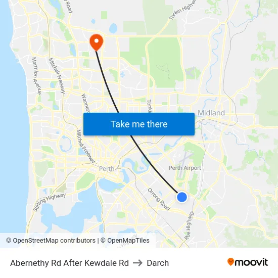 Abernethy Rd After Kewdale Rd to Darch map