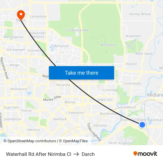 Waterhall Rd After Nirimba Cl to Darch map