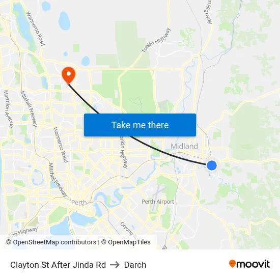 Clayton St After Jinda Rd to Darch map