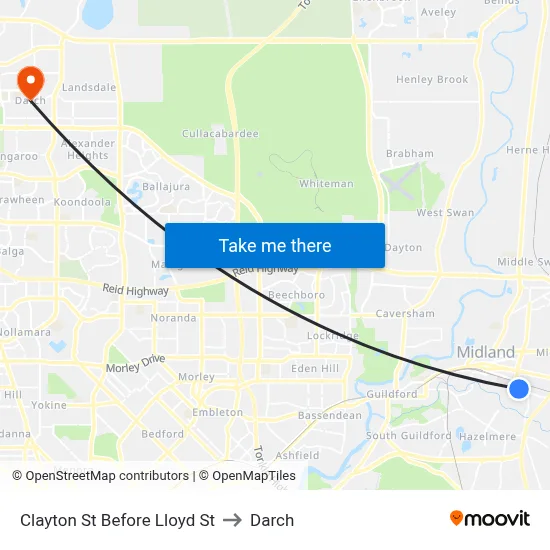 Clayton St Before Lloyd St to Darch map