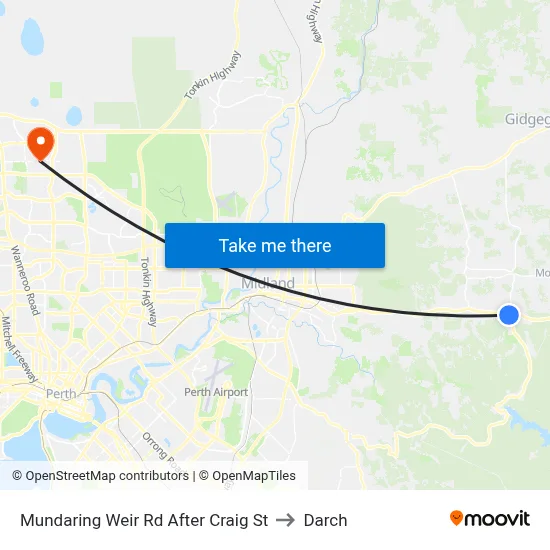 Mundaring Weir Rd After Craig St to Darch map