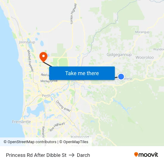 Princess Rd After Dibble St to Darch map