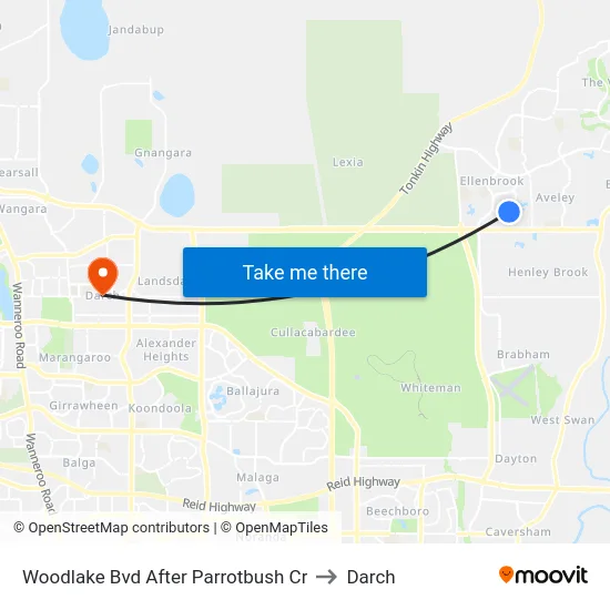 Woodlake Bvd After Parrotbush Cr to Darch map