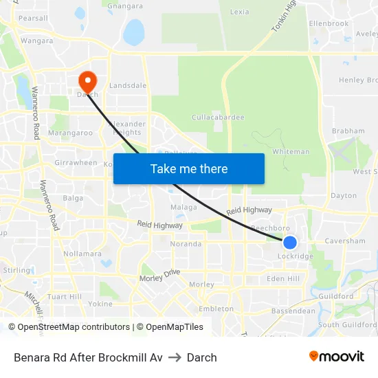 Benara Rd After Brockmill Av to Darch map