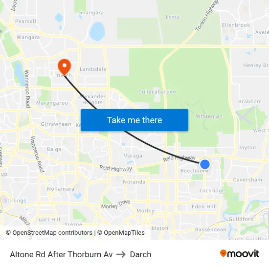 Altone Rd After Thorburn Av to Darch map