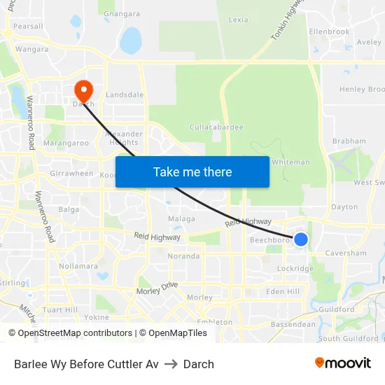 Barlee Wy Before Cuttler Av to Darch map