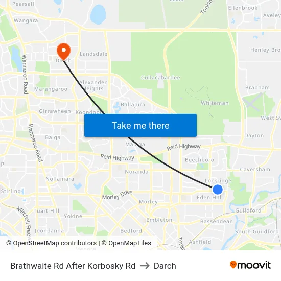 Brathwaite Rd After Korbosky Rd to Darch map
