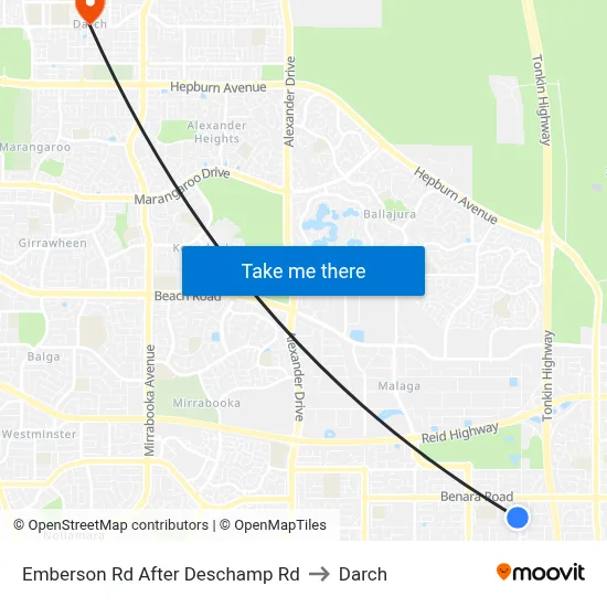 Emberson Rd After Deschamp Rd to Darch map