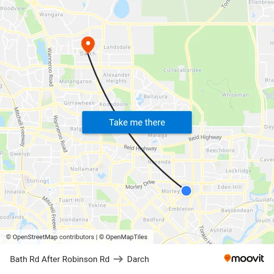 Bath Rd After Robinson Rd to Darch map