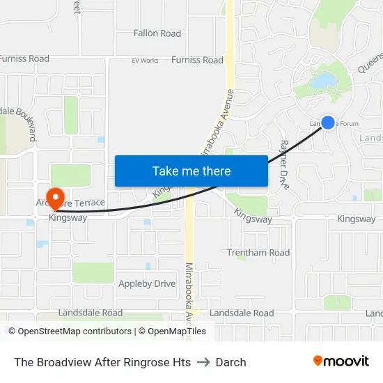 The Broadview   After Ringrose Hts to Darch map
