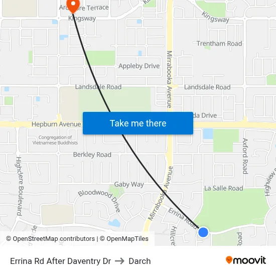 Errina Rd After Daventry Dr to Darch map