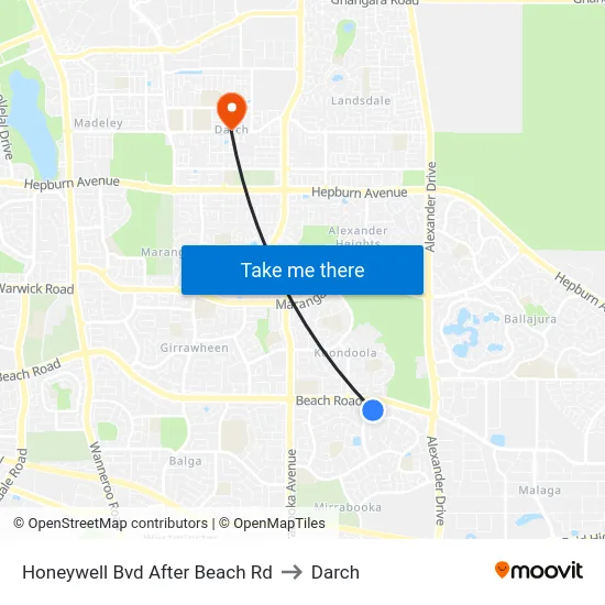 Honeywell Bvd After Beach Rd to Darch map