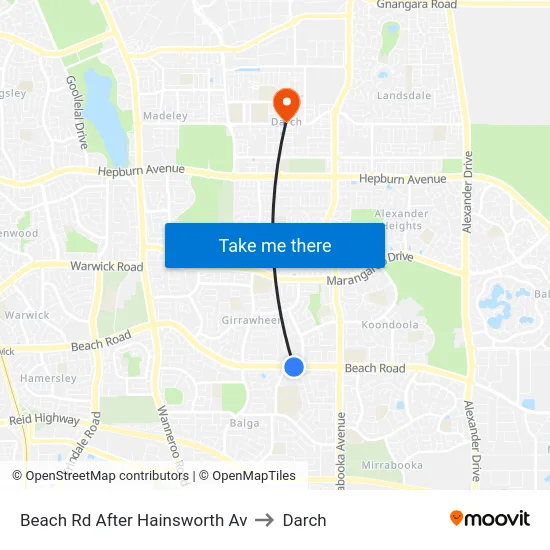 Beach Rd After Hainsworth Av to Darch map