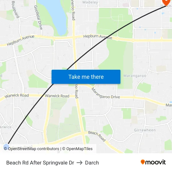 Beach Rd After Springvale Dr to Darch map