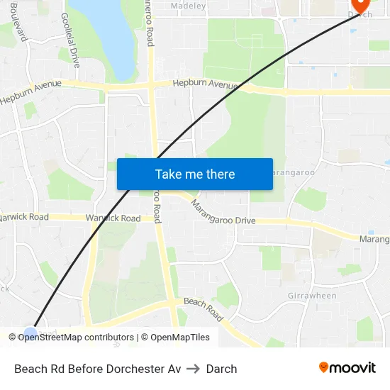 Beach Rd Before Dorchester Av to Darch map