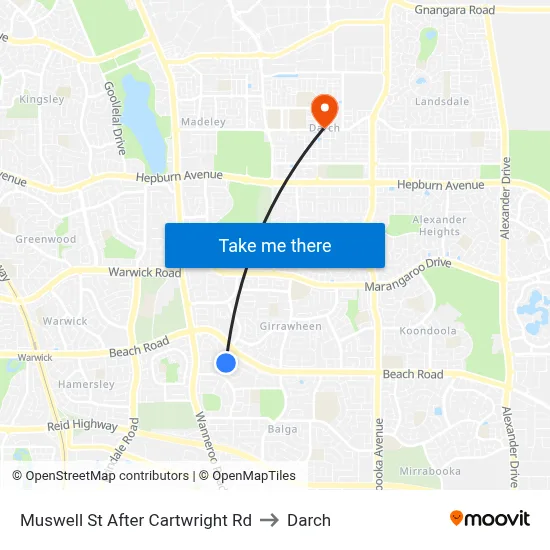 Muswell St After Cartwright Rd to Darch map