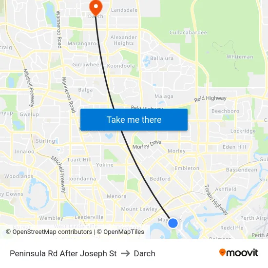 Peninsula Rd After Joseph St to Darch map