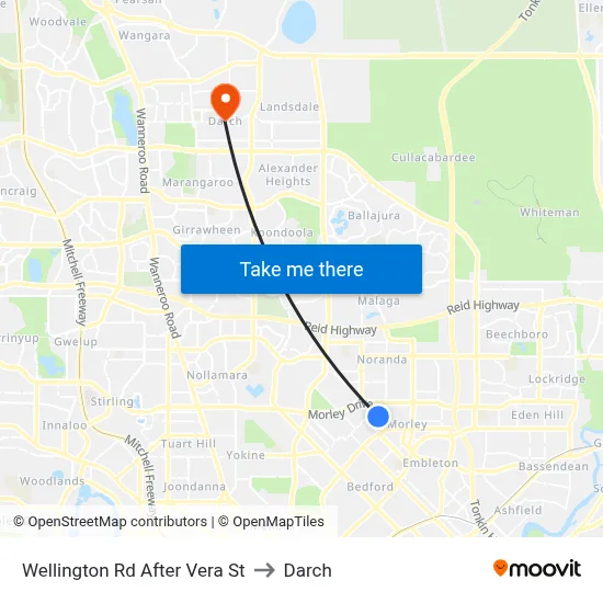 Wellington Rd After Vera St to Darch map