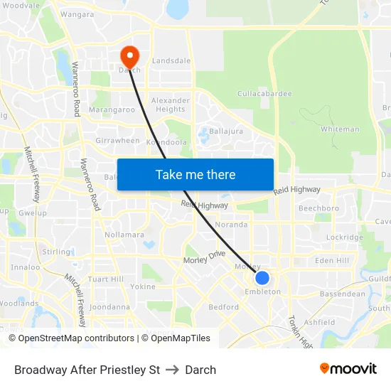 Broadway   After Priestley St to Darch map