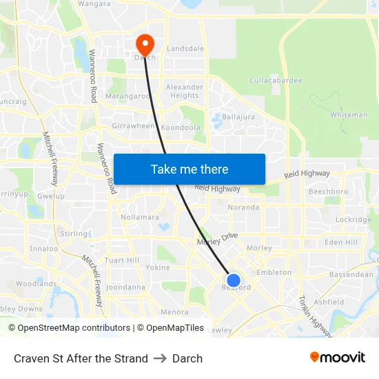 Craven St After the Strand to Darch map