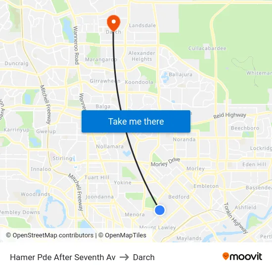 Hamer Pde After Seventh Av to Darch map