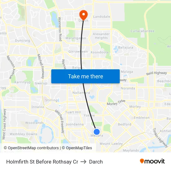 Holmfirth St Before Rothsay Cr to Darch map