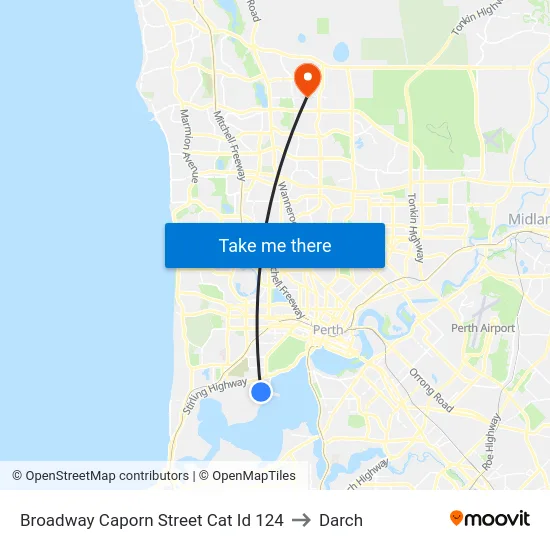 Broadway   Caporn Street Cat Id 124 to Darch map