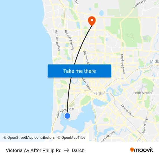 Victoria Av After Philip Rd to Darch map