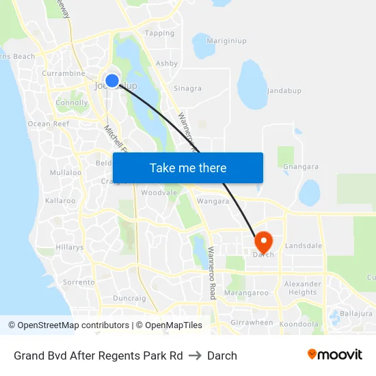 Grand Bvd After Regents Park Rd to Darch map