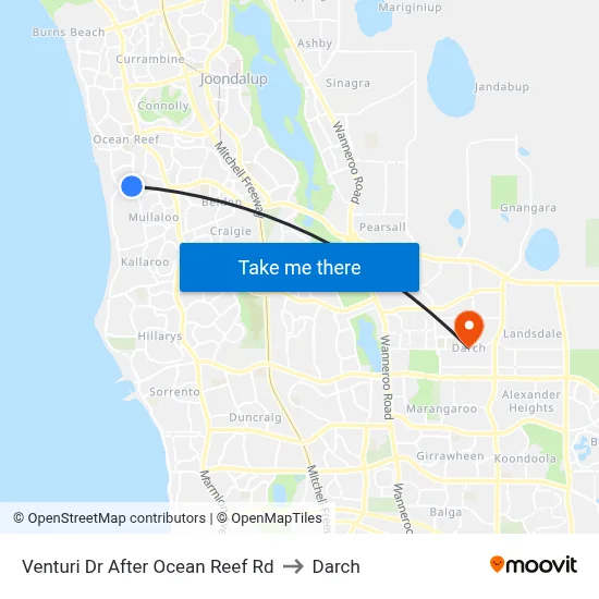 Venturi Dr After Ocean Reef Rd to Darch map