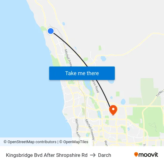 Kingsbridge Bvd After Shropshire Rd to Darch map