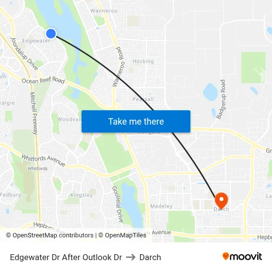 Edgewater Dr After Outlook Dr to Darch map