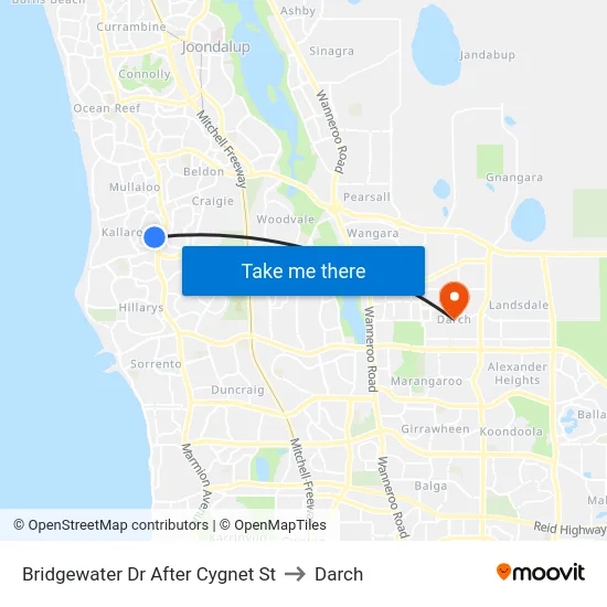Bridgewater Dr After Cygnet St to Darch map